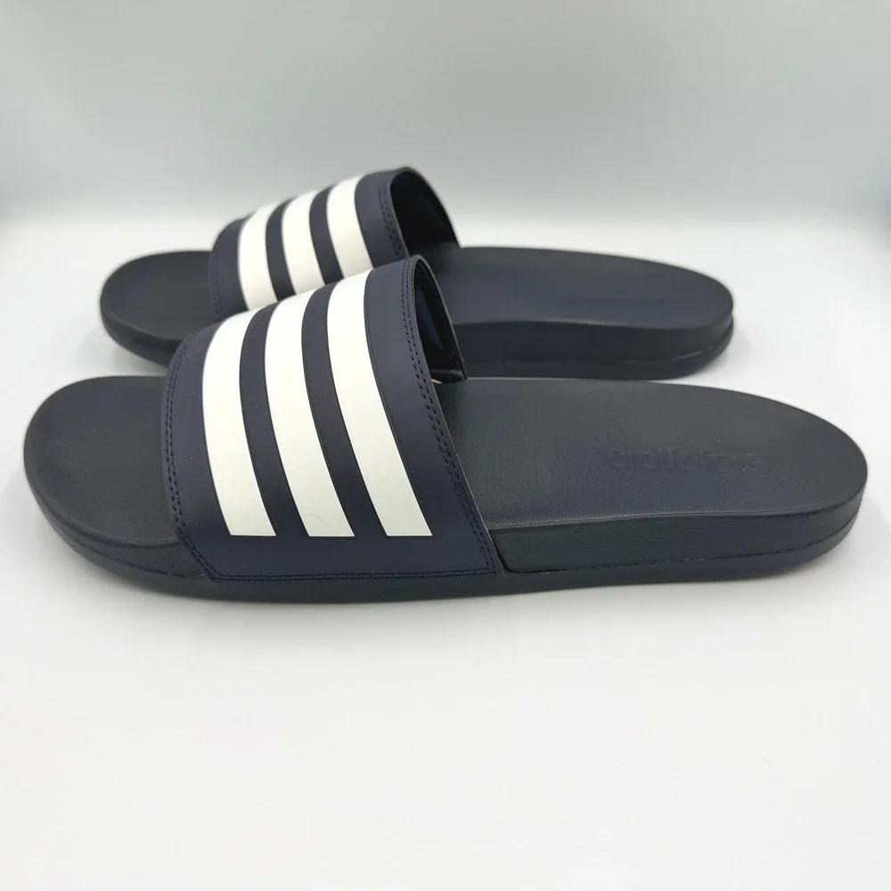 Adidas Adilette Comfort Slides Mens 11 Womens 12 Navy Blue GZ5892 Sandals *NEW*
